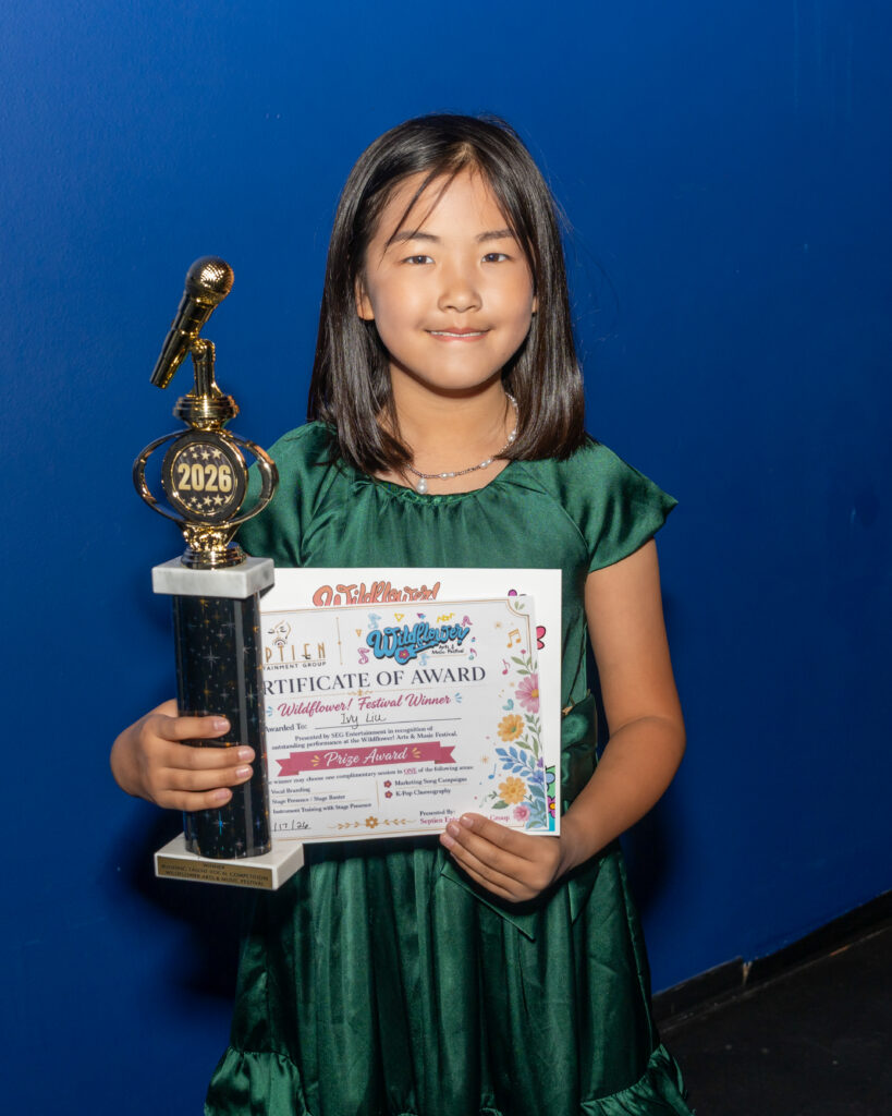 Ivy Liu, Sprouts winner of the 2026 Wildflower! Budding Talent Vocal Competition